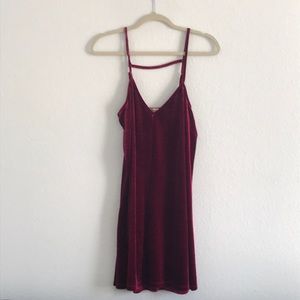 Cute velvet mini swing dress